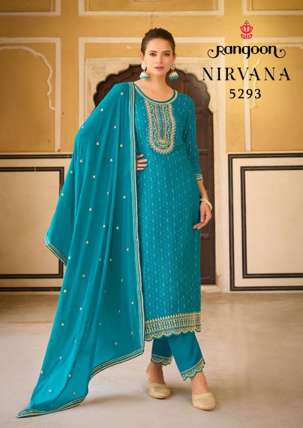 Rangoon Nirvana Rayon Embroidered Kurti Bottom With Dupatta